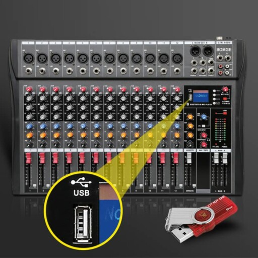 BOMGE CTX 12 Channel Audio Mixer features