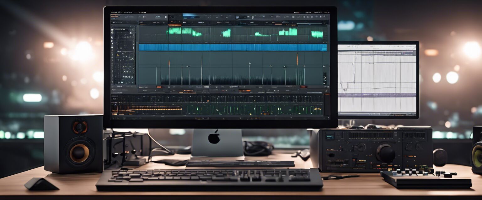 Digital audio workstation editing screen