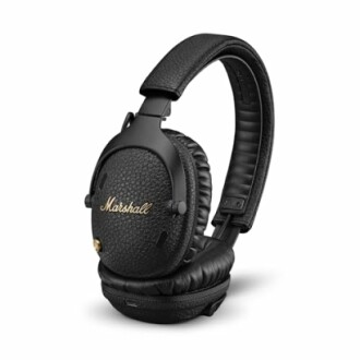 Black Marshall over-ear headphones