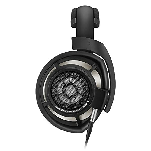 High-definition over-ear headphones with black and silver design