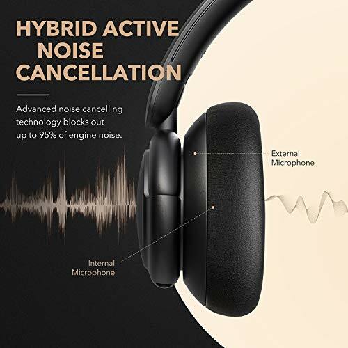 Headphones with hybrid active noise cancellation technology