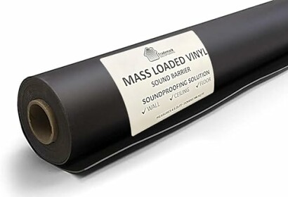 Roll of mass loaded vinyl sound barrier