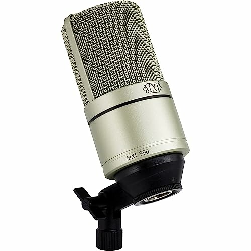 MXL 990 condenser microphone on a stand