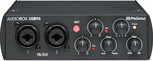 PreSonus AudioBox USB96 audio interface with control knobs