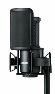 Shure microphone with pop filter