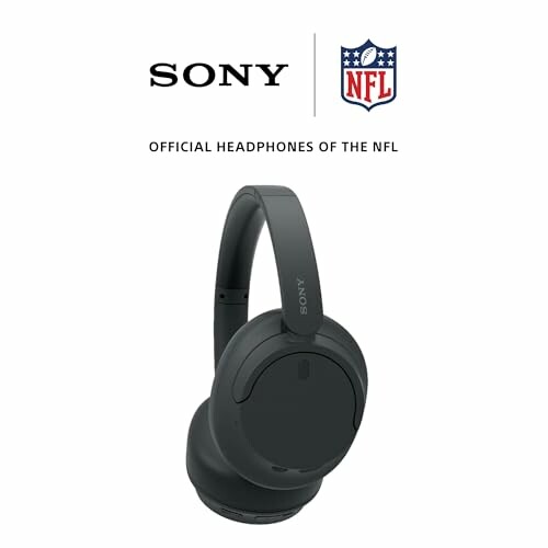 Sony headphones with NFL logo and partnership text