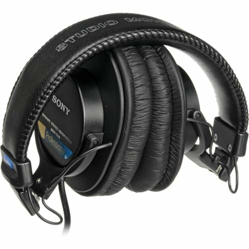 Sony studio monitor headphones with black leather padding.