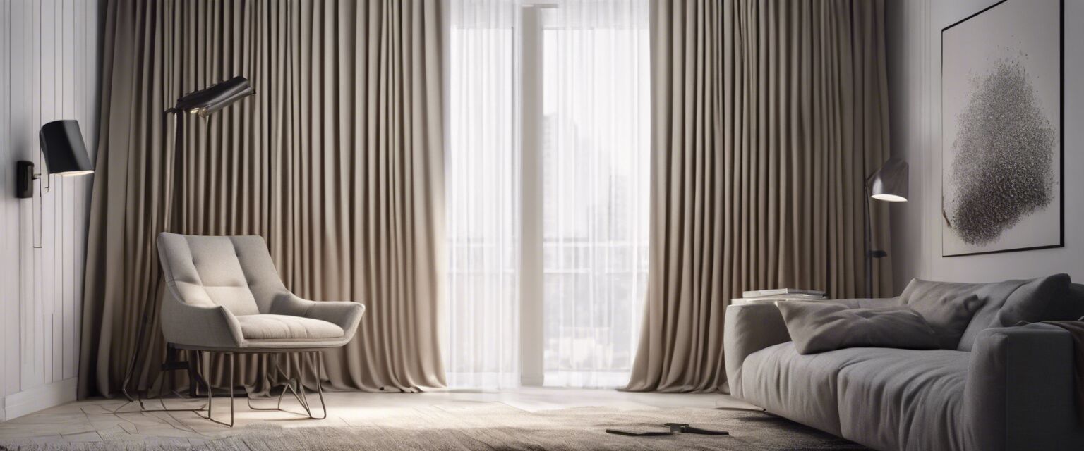 Soundproof curtains in a room