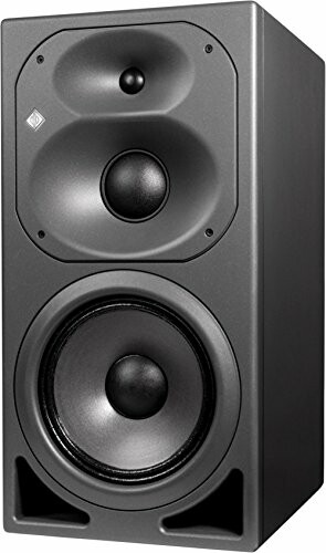 Black studio monitor speaker with two drivers